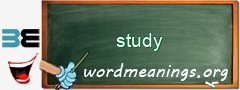 WordMeaning blackboard for study